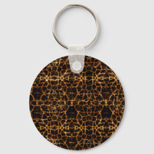 Vintage abgenutzt Grunge Giraffe Tierdruck Schlüsselanhänger