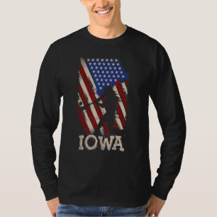 Vintage abgenutzt Iowa Baseball Amerikanische US-F T-Shirt