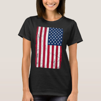 Vintage abgenutzte amerikanische Flagge T-Shirt