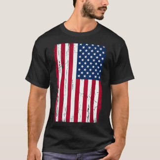 Vintage abgenutzte amerikanische Flagge T-Shirt