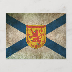 Vintage abgenutzte Flagge von Nova Scotia Postkarte