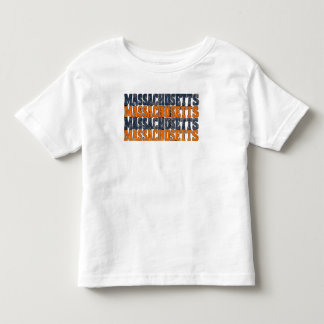 Vintage abgenutzte Massachusetts-gestapelte Typogr Kleinkind T-shirt