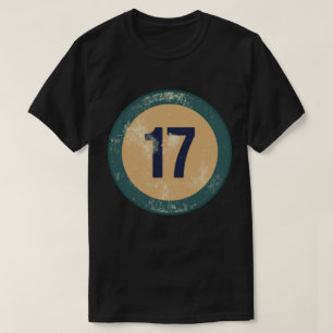 Vintage abgenutzte Nummer 17 T-Shirt