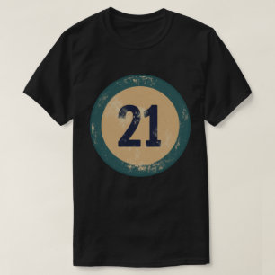 Vintage abgenutzte Nummer 21 T-Shirt