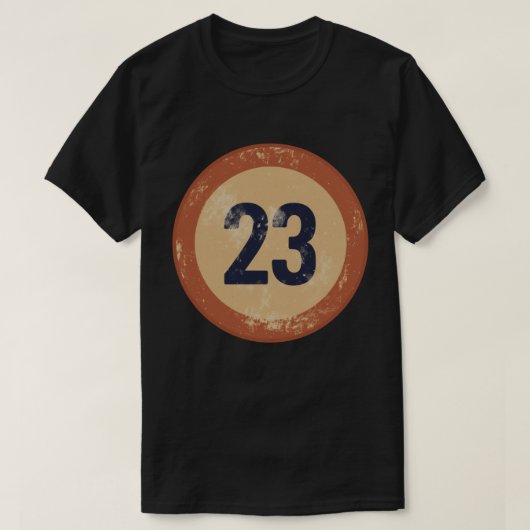 Vintage abgenutzte Nummer 23 T-Shirt (Design vorne)