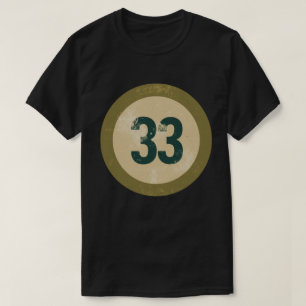 Vintage abgenutzte Nummer 33 T-Shirt