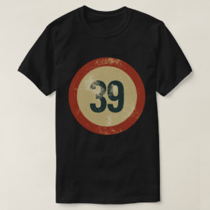 Vintage abgenutzte Nummer 39 T-Shirt