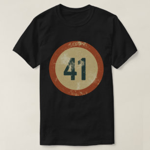 Vintage abgenutzte Nummer 41 T-Shirt