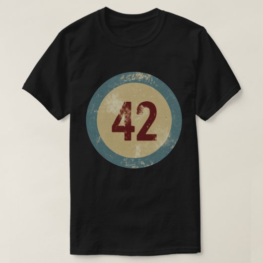Vintage abgenutzte Nummer 42 T-Shirt (Design vorne)