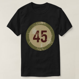 Vintage abgenutzte Nummer 45 T-Shirt