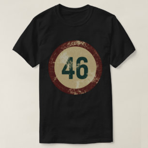 Vintage abgenutzte Nummer 46 T-Shirt
