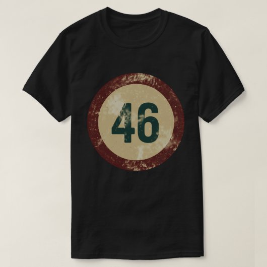 Vintage abgenutzte Nummer 46 T-Shirt (Design vorne)