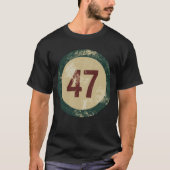 Vintage abgenutzte Nummer 47 T-Shirt (Vorderseite)
