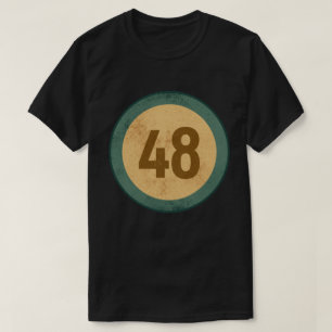 Vintage abgenutzte Nummer 48 T-Shirt