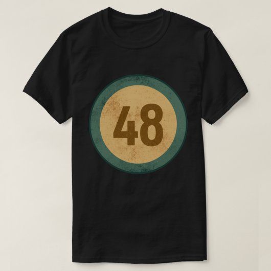 Vintage abgenutzte Nummer 48 T-Shirt (Design vorne)