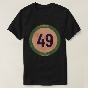 Vintage abgenutzte Nummer 49 T-Shirt