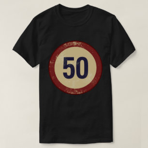 Vintage abgenutzte Nummer 50 T-Shirt