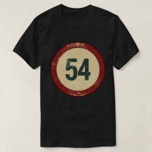 Vintage abgenutzte Nummer 54 T-Shirt
