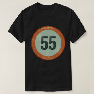 Vintage abgenutzte Nummer 55 T-Shirt