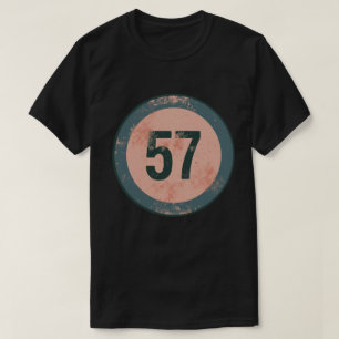 Vintage abgenutzte Nummer 57 T-Shirt