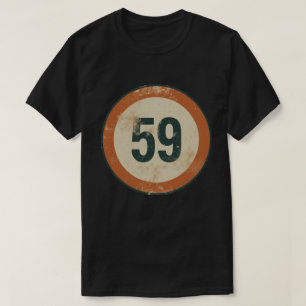 Vintage abgenutzte Nummer 59 T-Shirt