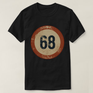 Vintage abgenutzte Nummer 68 T-Shirt