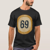 Vintage abgenutzte Nummer 69 T-Shirt (Vorderseite)