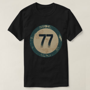 Vintage abgenutzte Nummer 77 T-Shirt