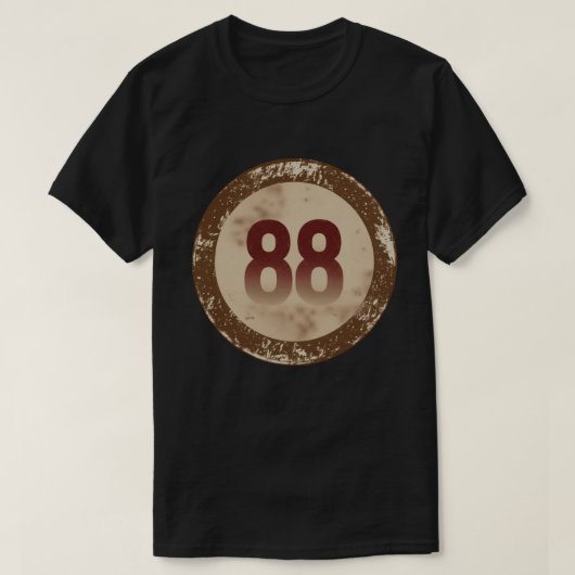 Vintage abgenutzte Nummer 88 T-Shirt (Design vorne)