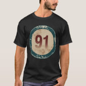 Vintage abgenutzte Nummer 91 T-Shirt (Vorderseite)
