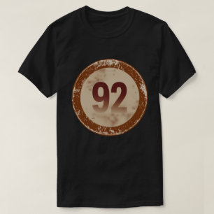 Vintage abgenutzte Nummer 92 T-Shirt