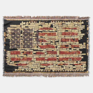 Vintage abgenutzte USA-Buchstaben und amerikanisch Decke