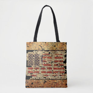 Vintage abgenutzte USA-Buchstaben und amerikanisch Tasche