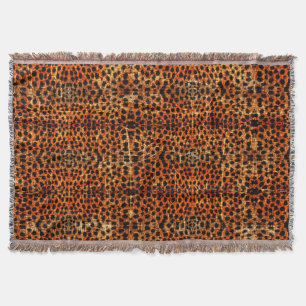 Vintage abgenutzter Grunge Gepard Tierdruck Decke
