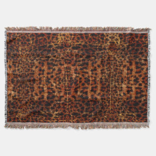 Vintage abgenutzter Grunge-Jaguar-Tierdruck Decke