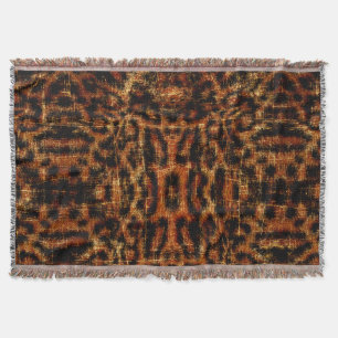 Vintage abgenutzter Grunge-Leoparden-Tierdruck Decke