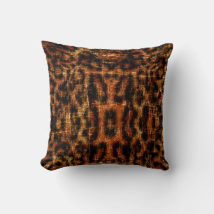 Vintage abgenutzter Grunge-Leoparden-Tierdruck Kissen