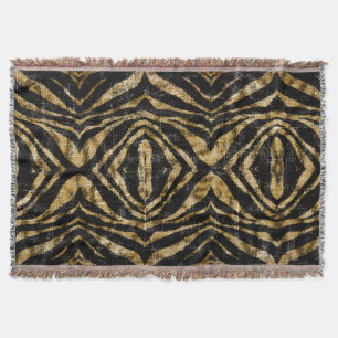 Vintage abgenutzter Grunge-Zebra-Tierdruck Decke