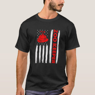 Vintage abgenutzter patriotischer Zoowärter Amerik T-Shirt