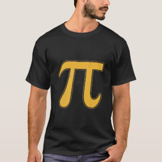 Vintage abgenutztes gelbes Pi-Symbol Mathe Pi-Tag T-Shirt