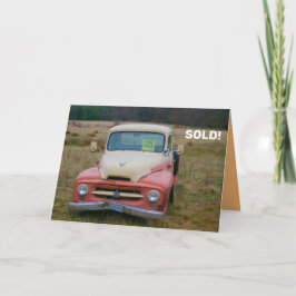 Vintage Abholung zum Verkauf, viel Glück-Begrüßung Karte