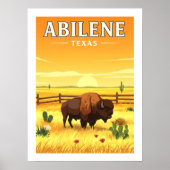 Vintage Abilene Texas Poster (Vorne)