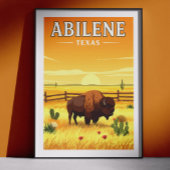 Vintage Abilene Texas Poster
