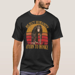 Vintage Ablehnung der Menschheit nach Monke T-Shirt