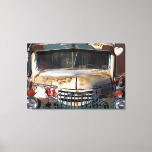 Vintage-Abschleppwagen in einer viktorianischen St Leinwanddruck