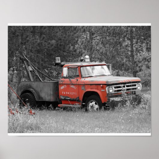 Vintage Abschleppwagen Poster (Vorne)