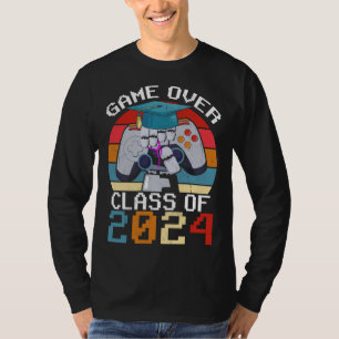 Vintage-Abschluss Game Over Klasse 2024 Gamer B T-Shirt