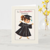 Vintage Abschluss-Karte für Enkelin Karte (Gelbe Blume)