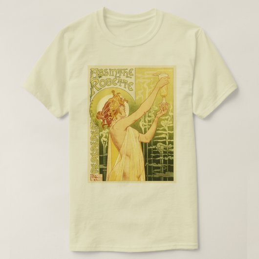 Vintage Absinth Poster Art T-Shirt (Design vorne)