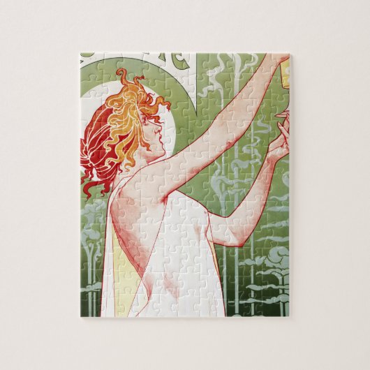 Vintage Absinth Robette und Jugendstil Puzzle (Vertikal)